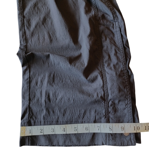 Athleta black nylon drawstring waist zipper ankle wider leg pants 16 - Picture 9 of 15